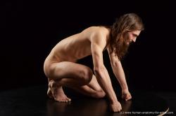 Nude Man White Slim Medium Brown Standard Photoshoot Realistic